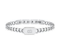 VNOX Initial Bracelet for Men Boys - Simple Mens A-Z Letter Cuban Link Chain Bracelets, Adjustable Solid Stainless Steel Jewelry Gifts for Men Dad Boyfriend, adjustable, Silver, no gemstone
