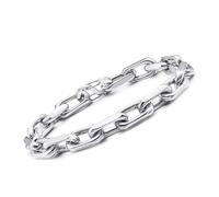 VNOX Link Chain Bracelets for Men - Cool Mens Bracelets Diamond-Cut Paperclip Solid Chain Bracelet Chunky Stainless Steel Jewelry Trendy Gifts, 8.3, Stainless Steel, no gemstone