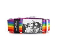 VNOX Mens Bracelet Personalised Photo Names Stainless Steel Adjustable Nylon Sport Band Bracelets Engraved Picture Name ID Wristband for Men Dad Father