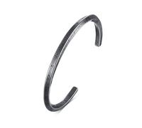 VNOX Viking Cuff Bracelet for Men - Stainless Steel Mobius Twist Open Bangle, Nordic Inspired Runic Jewellery Gift for Him, Sl racelet for Dad Husband Boyfriend, Birthday Christmas Gift Grey 64mm