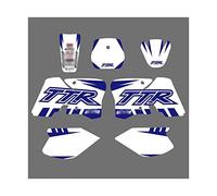 VNRQJLSN Wheel Rim Sticker For Y&amaha TTR90 For TTR 90 2000 2001 2002 2003 2004 2005 2006 2007 Motorcycle Fairing Graphics Background Sticker Decal Kits(White blue)