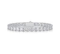 VNsdSD 3-6.5mm Moissanite Tennis Bracelet D Color VVS1 clarity Diamond 925 Sterling Silver Wedding Bracelets for Women with Certificate(17cm,5mm)