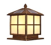 VNsdSD L in-Grou Ligh Fen De C Lig F 4 5 6 Pos Pat Ca Alumin Pill Lante Ru Bron Fini Sol Gard Lights(Sol Ener Bronze,25CM)