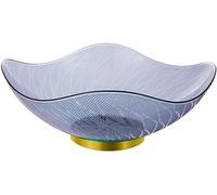 VNsdSD Nibbles Tray with lid,Elegant Transparent Serving Fruit Nordic Style Desktop Nut Snack Candy Bowl Daily Use(H)