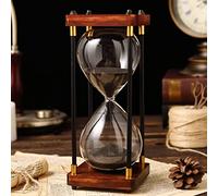 VNsdSD Timer 30/60 Minutes,sand Clock,Metal Bracket,children's Safety Hourglass,Versatile Classical,Office And Home Accessories,19 * 8.5(Black,60 minutes (24 * 9.5cm))