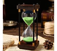 VNsdSD Timer 30/60 Minutes,sand Clock,Metal Bracket,children's Safety Hourglass,Versatile Classical,Office And Home Accessories,19 * 8.5(Green,60 minutes (24 * 9.5cm))
