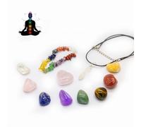 VNSTKWW Healing Crystals Set Gemstones Gifts for Beginners,Spiritual Crystal 7 Chakra Stones for Women to Protection Real Crystal Necklaces Bracelet Amethyst Moonstone Crystal Birthday Sets for Friend