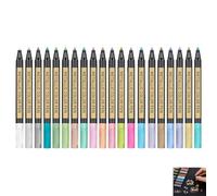 Vnuipofa 20 PCS Metallic Marker Pens, Glitter Pens Paint Markers for Scrapbooking, Card Making, DIY Crafts, Journaling, Black Paper, Rock Painting, Wood, Glass, Ceramic, Metal, Gift for Creatives