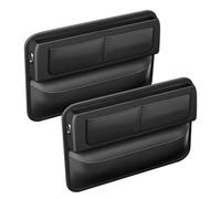 VNUNMALC 2 Pack Leather Car Seat Gap Filler Organizer for KIA KX Cross 2017-2025, Universal Storage Box Console Side Pocket for Phones Keys Cards Wallets Sunglasses