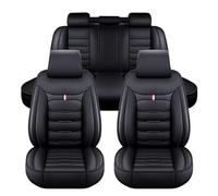 VNUNMALC Car Seat Covers Sets for Peugeot 5008 II 7-Seat 2017-2024, Faux Leather Automotive Vehicle Cushions, Auto Seats Waterproof Protection Interior Padded, Airbag Compatible,A