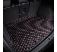 VNUNMALC For MG ZS Hybrid+ Luxury (2024) Car Leather Trunk Mats, All Weather Cargo Liners with High Edges, Anti-Slip Boot Protector Carpets, Custom Accessories for Sedan SUV Van, C/Black Red