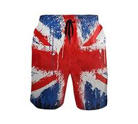 Vnurnrn Art Gift England UK Flag Men's Swim Trunks Sport Shorts Quick Dry Boardshorts