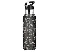 Vnurnrn Art Math Mathematics Formula Insulated Water Bottle with Straw Sport Stainless Steel Vacuum Flask BPA Free Travel Mug
