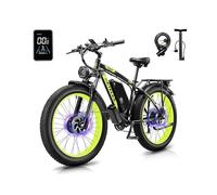 VNUVCOE Electric Bike for Adults,80-100KM Max Range 26 Inch Mountain Bike with Removable Battery Fat Tire Electric Bicycle,Color Display,Hydraulic Brakes,UK Stock.