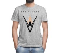 Vnv Nation Logo Men's Classic Crew Neck Short Sleeve T-Shirt, gray, XL