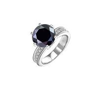 VNVFJKLO diamond ring, 5ct Moissanite Wedding Bands for Women Round Cut D Color VVS1 Diamond Ring Green/Yellow/Pink Engagement Rings with Certificate(Black,10)