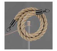 VNVFJKLO guardrail rope, 1.5m/5ft Braided Hemp Rope Barrier Crowd Control Stanchion 2/5/6/13Ft, Twisted Ropes with Black/Gold Hooks(With Black Hooks,2.5m/8ft)