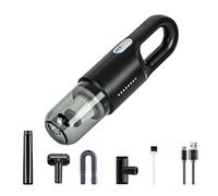 VNVFJKLO Portable vacuum cleaner, Portable Rechargeable Mini Vacuum,8000Pa Strong Cyclonic Suction Blowing,Battery Indicator,for Car/Home/Pet(Black,Charging model (7.4V))