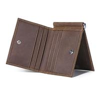 VNVFJKLO Wallet， Mens Wallet with Blocking The Retro Trifold, 1ID Window, 1phото Bit,Bill Folder Minimalist Wallets(Bruin)