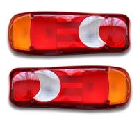 VNVIS 2pcs Rear Tail Light Lamp for Truck Tipper Tractor Trailer Chassis Universal 12V 24V