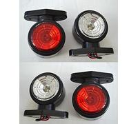 VNVIS LED 12V side perimeter marker red white 4x lights with 2 LEDs for truck bus caravan camper van
