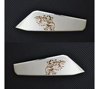 VNVIS Stainless Steel Front Air Vent Decors for Scania R Trucks, 2 Pcs, Model Number VNESESK076, Griffin Design