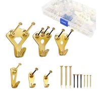 Vnvnvnv 120Pcs Picture Hanging Kit (100 -10 lbs), Nails for for Hanging Picture ClockPhoto Mirror Painting, Heavy Duty Picture Hooks for Plasterboard Walls Wood DryWalls Hardwall