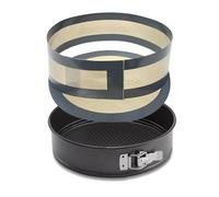 Vnvnvnv 9-inch Cake Tin with Silicone Baking Set, Non-Stick Reusable and Dishwasher Safe Cheesecake Tin, for Cakes Bread Bun Pie Ideal for Home Baking & Birthday Celebrations, Kitchen Essentials