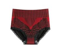 VNVPRM 1/2/4Pcs Graphene Fiber Restoration High Waist Briefs,Graphene Honeycomb Body Shaping Control Underwear Briefs (Color : Burgundy, Size : XXL(80-90 Kg))