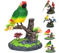 VNVPRM Parrot Pencil Holder, Electric Battery Talking Parrot, Recording & Playback Function Pen Holders Christmas Birthday Gifts Home Decoration(Style-d)