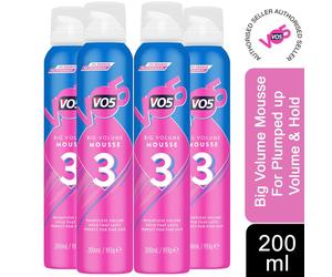 VO5 Big Volume Mousse For Plumped up Volume & Hold 200ml Pack of 4