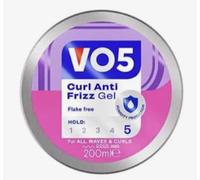 VO5 Curl Anti Frizz Gel 200ml | Define & Control Curls | Smooth, Shiny Finish | Long-Lasting Hold Without Crunch