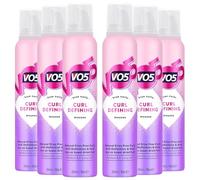 VO5 Curl Defining Mousse with Definition and Hold, Perfect for Curly Hair Provides Bouncy Natural Frizz Free Lasting Curls Protect from Heat Damage, 200ml (Pack of 6)