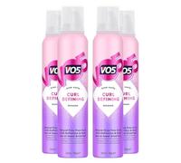 VO5 Curl Defining Mousse with Definition and Hold, Perfect for Curly Hair Provides Bouncy Natural Frizz Free Lasting Curls Protect from Heat Damage, 200ml (Pack of 4)