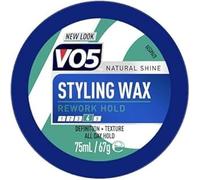 VO5 Hair Styling Wax for Men & Women - Rework Hold, Natural Shine Finish for All-Day Control, 75ml