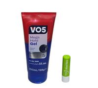 Vo5 Mega Hold Gel 200 ml /198g, NEW PACKGING, Extra Hold VO5 Mega Hold Styling Gel gives you perfect control over your style:24HR Extra Strong Control, WITH FREE Aloe Vera Lip balm