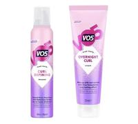 Vo5 Smoothly Does It Curl Defining Mousse 200ml and Enhance Cream Overnight Curl 125ml Set
