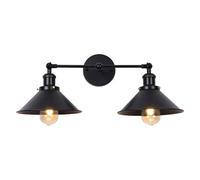 VOAAJKBFB E27 Both Ends Adjustable Wall Lamp Retro Wrought Iron Light Bedside Reading Living Room Restaurant Cafe Illumination Corridor Lights