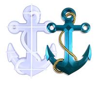 Voaesdk Anchor Rope Epoxy Resin Molds, 3D Large Anchor Silicone Resin Molds, Epoxy Casting Molds for Wall Hanging Mount Decor, DIY Wall Door Cabinets Home Office Decoration Xmas Gifts