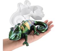 Voaesdk Chameleon Resin Molds, 3D Lizard Figurine Silicone Epoxy Molds, Lifelike Large Animal Silicone Molds for Resin Casting, DIY Craft, Wall Hanging, Home Desktop Decor