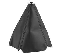 VOALVT Gear Shift Knob Multiple Styles 16mm Universal PU Leather Car Gear Shift Collars Auto Manual Stick Shifter Knob Boot Cover Gaiter Accessories(Black Stitching)