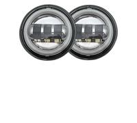 VOALVT Motorcycle Front Headlight FOR Electra FOR Glide FOR Ultra FOR Limited FOR FLHTK 2010-2016 2PCS 30W 4.5" inch Motorcycle LED Fog Light 4.5" Auxiliary Passing Lamps(Chrome with Halo)