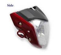 VOALVT Motorcycle Front Headlight FOR FZ16 Universal Racing Motorcycle Headlight With Bulb And Bracket Case And Other Headlamp(Red side)