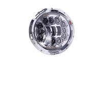 VOALVT Motorcycle Front Headlight FOR Softail FOR Cafe FOR Racer FOR Chopper FOR Wrangler FOR Suzuki FOR VAZ 2101 1PCS 7inch Led Headlight(90w silver)