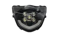 VOALVT Motorcycle Front Headlight FOR TTR FOR WR-F FOR WR250 400 450 FOR TTR250 FOR WR250F FOR WR450F Universal LED Headlight DRL Motorcycle Motocross(Black)