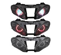 VOALVT Motorcycle Front Headlight FOR YZFR6 2008-2015 Red Angel Eyes Motorcycle Headlamp Assembly Custom Headlight HID Projector Conversion LED