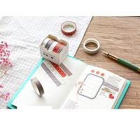 VOANZO 10 Rolls Simple Lines Washi Tape, Twill, Stripes, Squares Washi Masking Tape Set for Bullet Journal, Planner, Gift Wrapping, Holiday Decoration