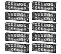 VOANZO 10PCS 6 Position Terminal Block Electric Connector Blocks 600V 25A for Household Appliances Electronic Circuits Machines