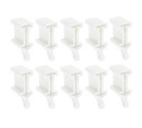 VOANZO 10PCS White Curtain Rail End Stops Curtain Track Fittings End Caps for Bendable Curved Curtain Track Wall Mount Siding Ceiling Use