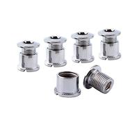 VOANZO 10Sets M8x12MM Silver Nut 2PCS/SET Bicycle Bike Wheel Hub Axle Nuts 7075 Aluminum Alloy Screw for Bike Double Speed Crankset